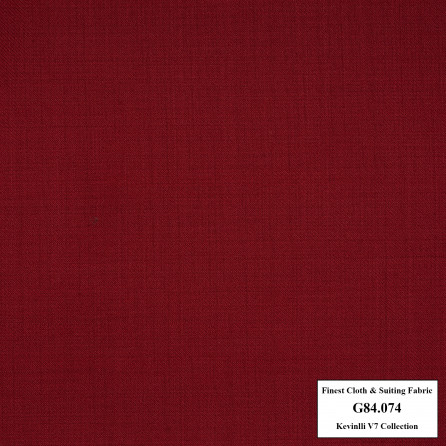 G84.074 Kevinlli V7 - Vải Suit 80% Wool - Đỏ sẫm